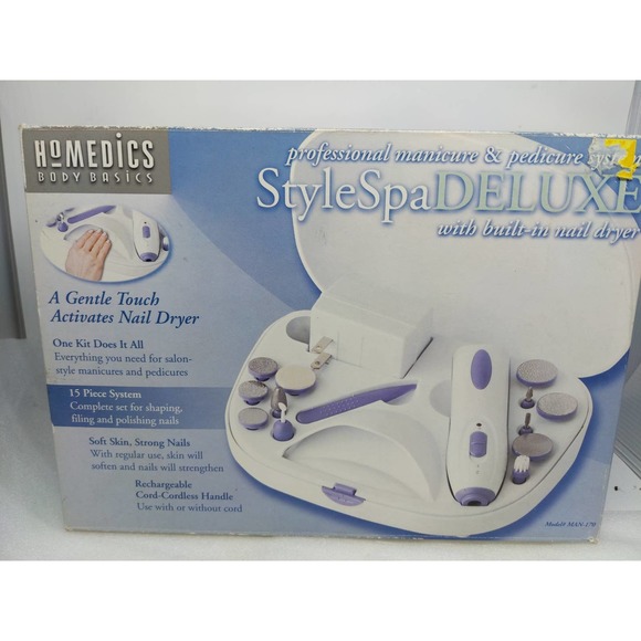 Homedics Style Spa Deluxe Manicure Pedicure System  with Nail Dryer  man-170 - Picture 5 of 7